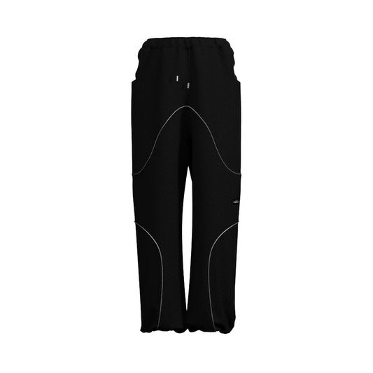 CALÇA FLEECE BRANCO PRETO