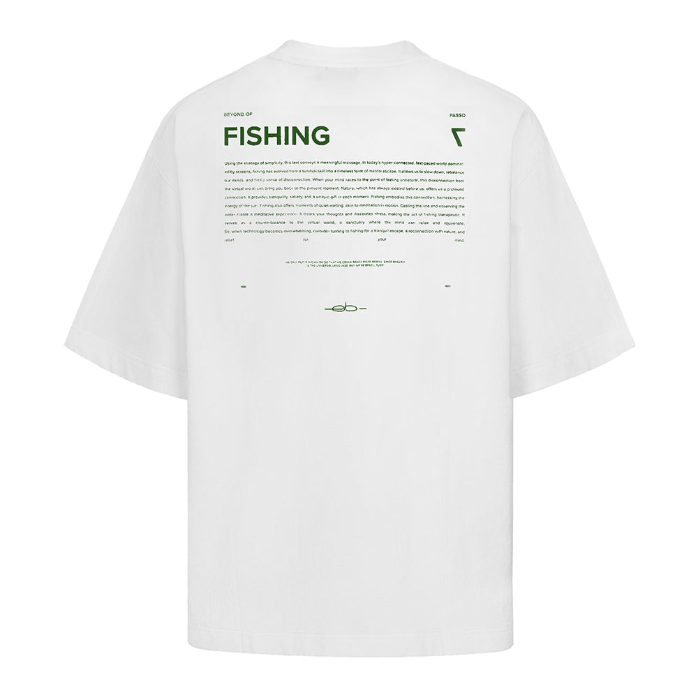 T-SHIRT FISHING BRANCO OFF.