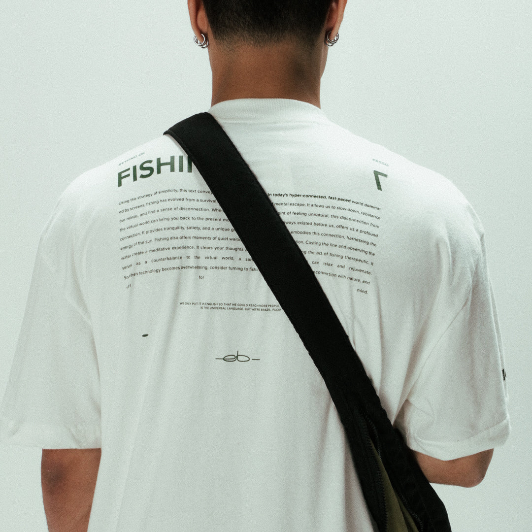 T-SHIRT FISHING BRANCO OFF.